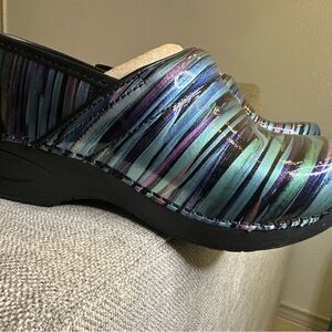 Colorful Striped Women's Clogs